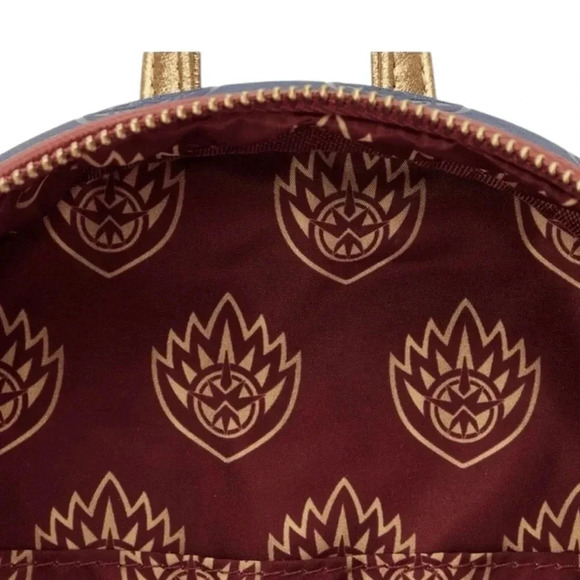 LOUNGEFLY GUARDIANS OF THE GALAXY VOL. 3 RAVAGER BADGE MINI BACKPACK NWT - Picture 5 of 7